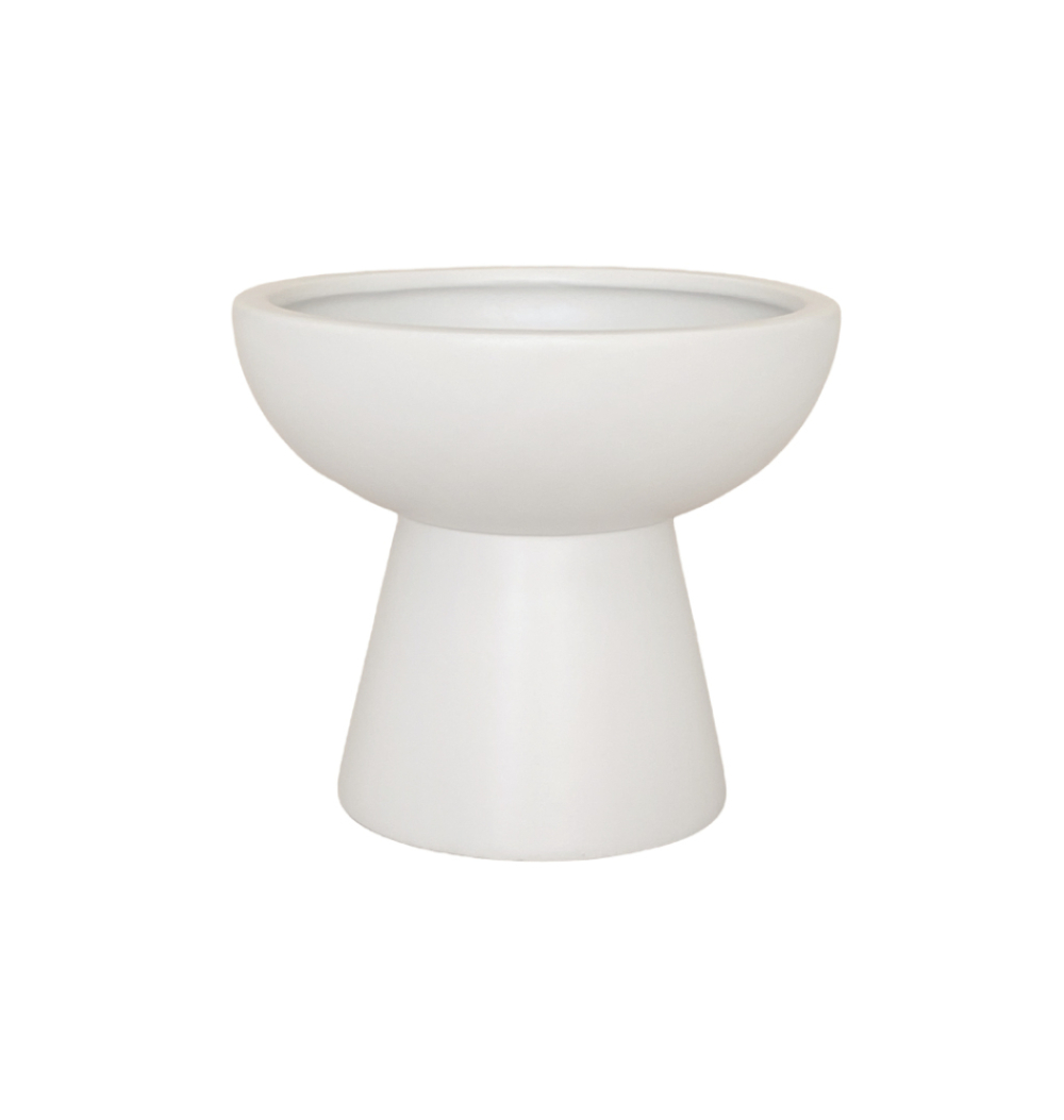 Vaso cerâmica fosca off white estocolmo P