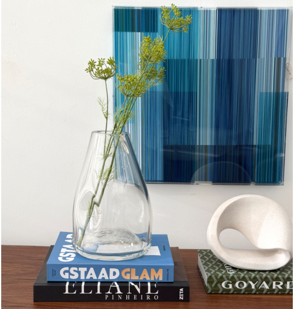 Vaso cristal orgânico alto 