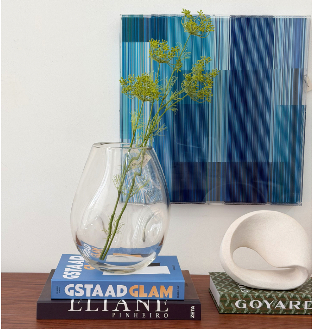 Vaso cristal orgânico redondo  