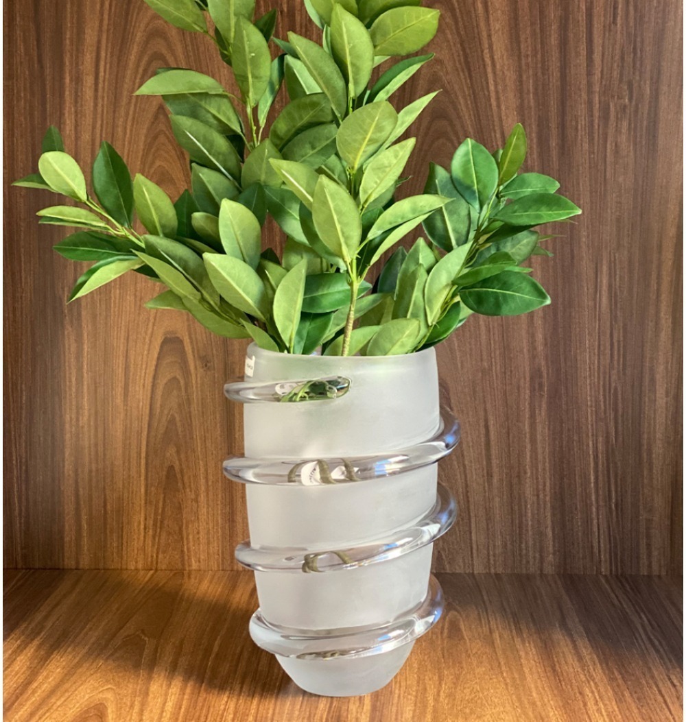 Vaso vidro jateado alba