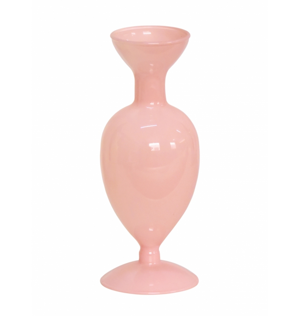 Vaso vidro opalinado rosa claro 